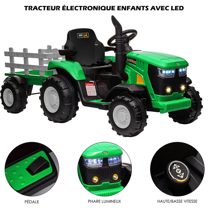 Tracteur jouet électrique pour enfant avec musique et fonction MP3