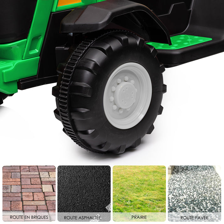 Tracteur jouet 12 V pour enfant avec batterie rechargeable