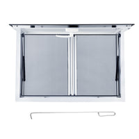 Vitrine de vente pour camion-restaurant Garvee, piliers de levage pneumatiques en aluminium de 48 x 36 pouces, double joint, usage extérieur