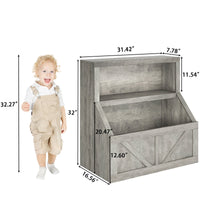 Étagère à livres et rangement pour jouets Garvee pour enfants, 2 niveaux, en bois, robuste, sans danger pour les enfants, idéale pour les salles de jeux et les jardins d'enfants, 79 x 41 x 81 cm