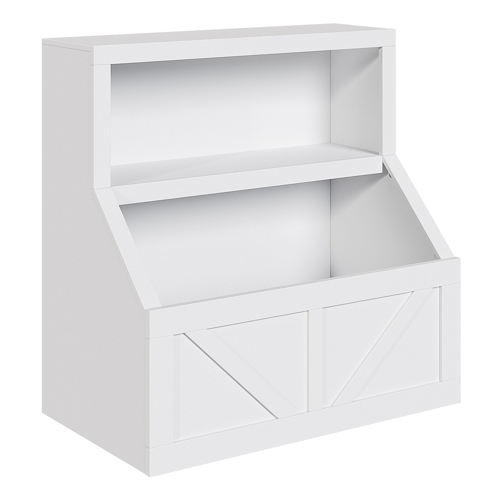 Étagère à livres et rangement pour jouets Garvee pour enfants, 2 niveaux, en bois naturel, idéale pour la salle de jeux et la chambre d'enfant, 80 x 42 x 81 cm, bois naturel