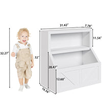 Étagère à livres et rangement pour jouets Garvee pour enfants, 2 niveaux, en bois naturel, idéale pour la salle de jeux et la chambre d'enfant, 80 x 42 x 81 cm, bois naturel
