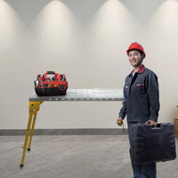 Table de soudage pliante Garvee avec roulettes, hauteur réglable, 76 x 51 cm, acier au carbone, atelier, garage, noire