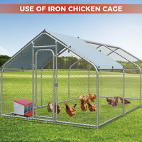 Nichoir Garvee pour poules, 3 compartiments, en métal, sans support, 80 x 50 x 47,5 cm, pour 3 à 6 poules, rouge.