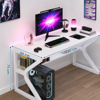 Garvee Bureau d’ordinateur blanc 80x50cm, table d’étude compacte pour chambre et petit espace