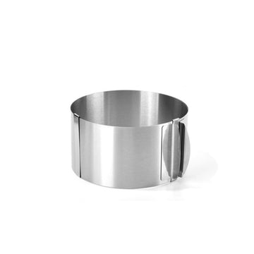 Cercle à pâtisserie Garvee, cercle de cuisson ajustable, acier inoxydable, forme ronde, 16-30 cm, cercle à mousse télescopique avec graduation, pour les cuisines familiales, hauteur 8,5 cm
