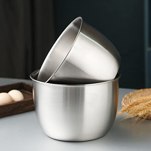 Bol mélangeur Garvee en acier inoxydable, anti-éclaboussures - Acier inoxydable 304, 21 x 14 cm, empilable, polyvalent pour la cuisine, la pâtisserie, les salades et les marinades.