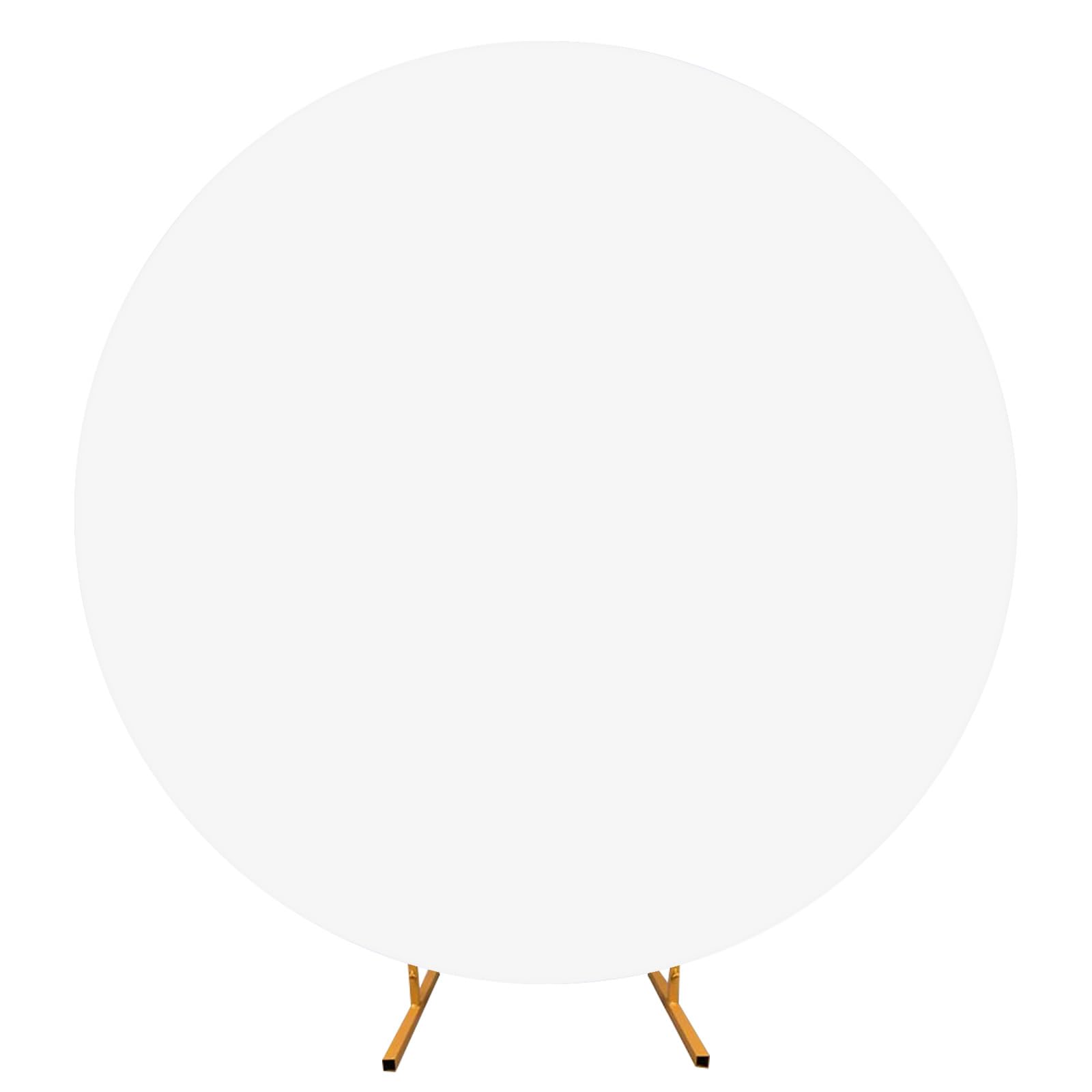 Garvee Housse d’arche ronde unie, diamètre 2 m, blanc, pour décoration de mariage et anniversaire, blanc