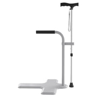 Garvee Aide à la verticalisation 2 en 1 pour seniors avec béquille réglable en hauteur, poignée de sécurité pour canapé ou fauteuil, aide à la vie quotidienne, capacité de charge de 150 kg, Blanc