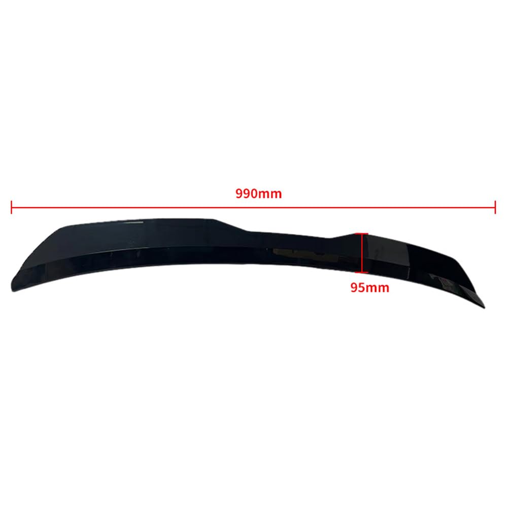 Garvee Aileron arrière pour coffre, adhésif, 99 × 9,5 cm, structure en fibre de carbone, noir – Stabilité aérodynamique et look sportif