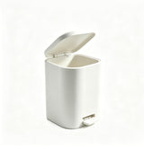 Garvee poubelle 6 L en acier inoxydable, anti-odeurs, couvercle épais, blanche, pour cuisine, bureau et salle de bain - Blanc