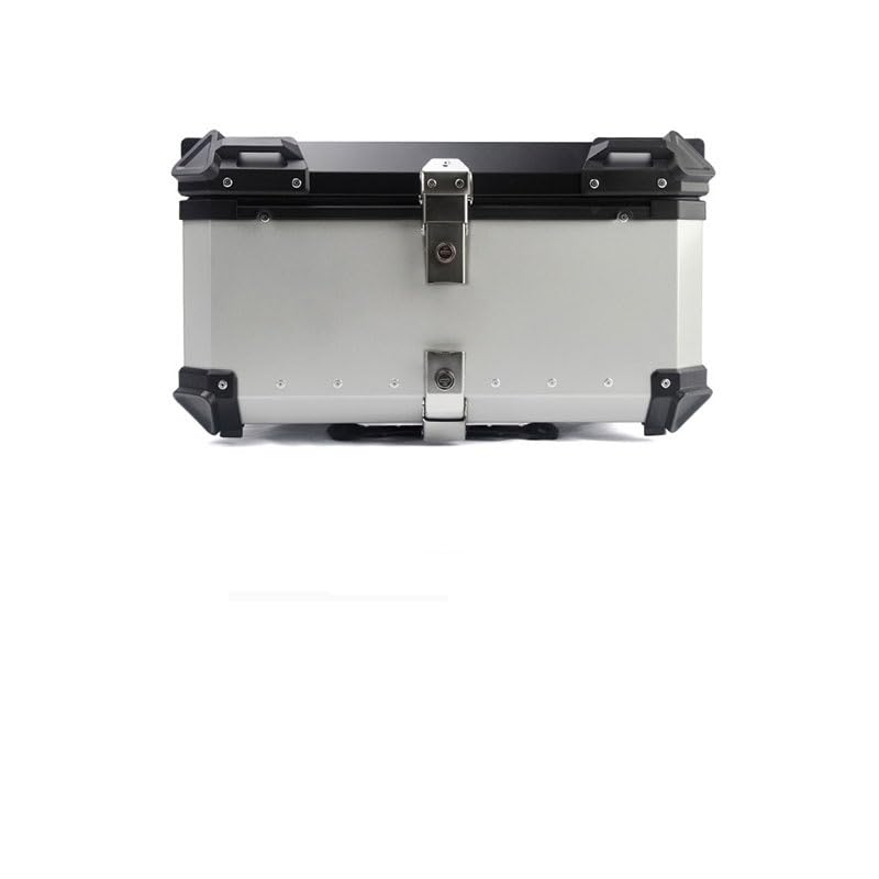 Top case moto Garvee 80L en alliage d'aluminium avec serrure de sécurité, étanche, pour voyage et transport de casque, noir.