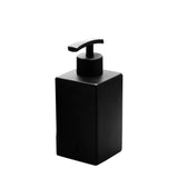 Distributeur de savon Garvee noir mat en acier inoxydable 304, carré, 355 ml (12 oz), pour la cuisine et la salle de bain, antidérapant et rechargeable.