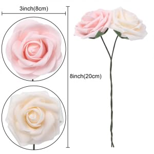 Garvee coffret de roses artificielles avec 25 roses en savon bleues et rouges, mousse de latex, cadeau romantique pour la Saint-Valentin et la fête des mères