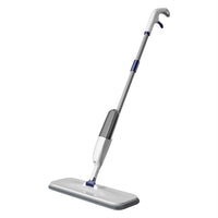 Balai-serpillère Garvee avec fonction spray pour sols en bois, carrelage et parquet, rotatif à 360°, avec 5 lingettes microfibres réutilisables, plat, noir