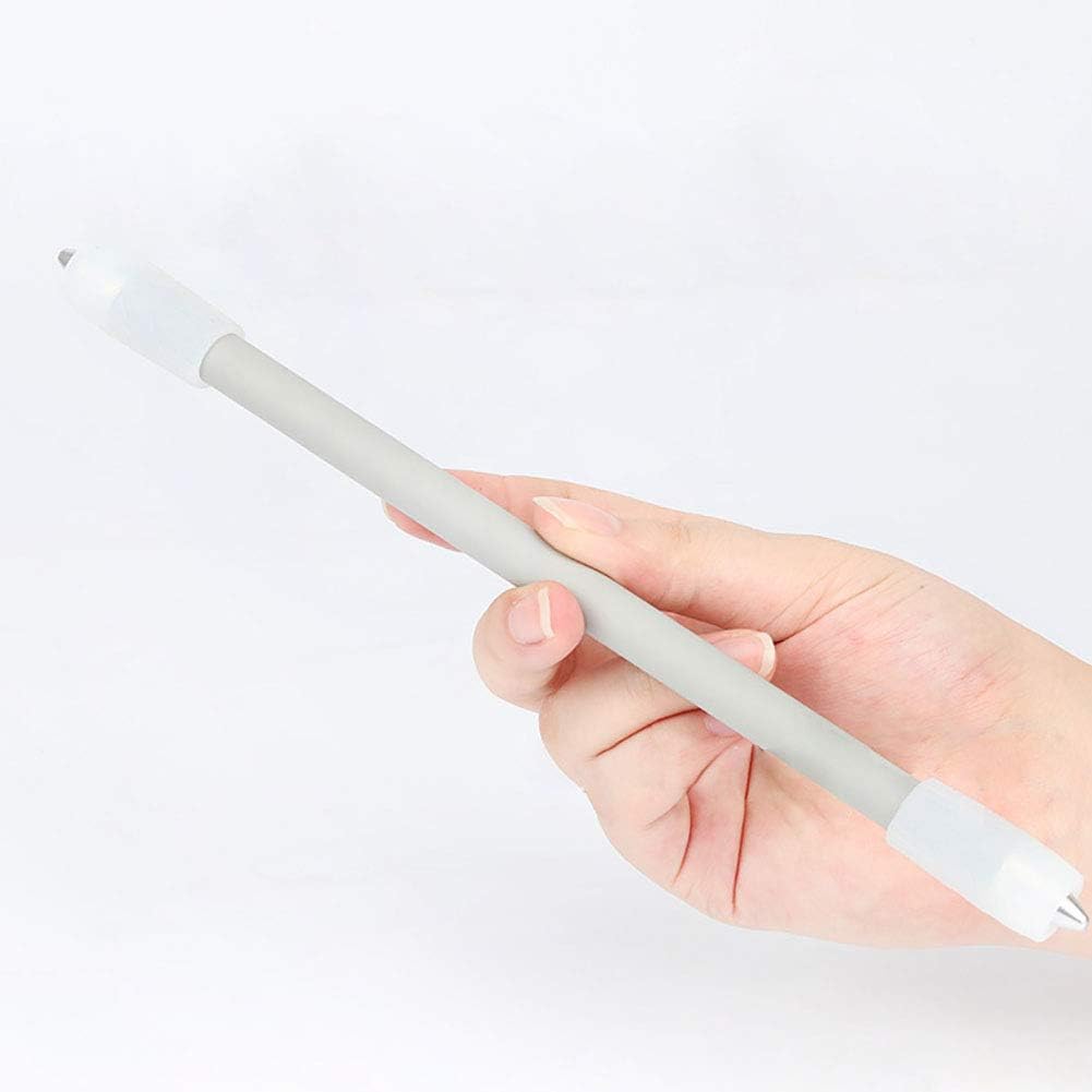 Stylo bille Garvee Penna Spinning Antidérapant 23 cm Noir mat, manche extra long renforcé en métal, idéal pour le bureau et l'école