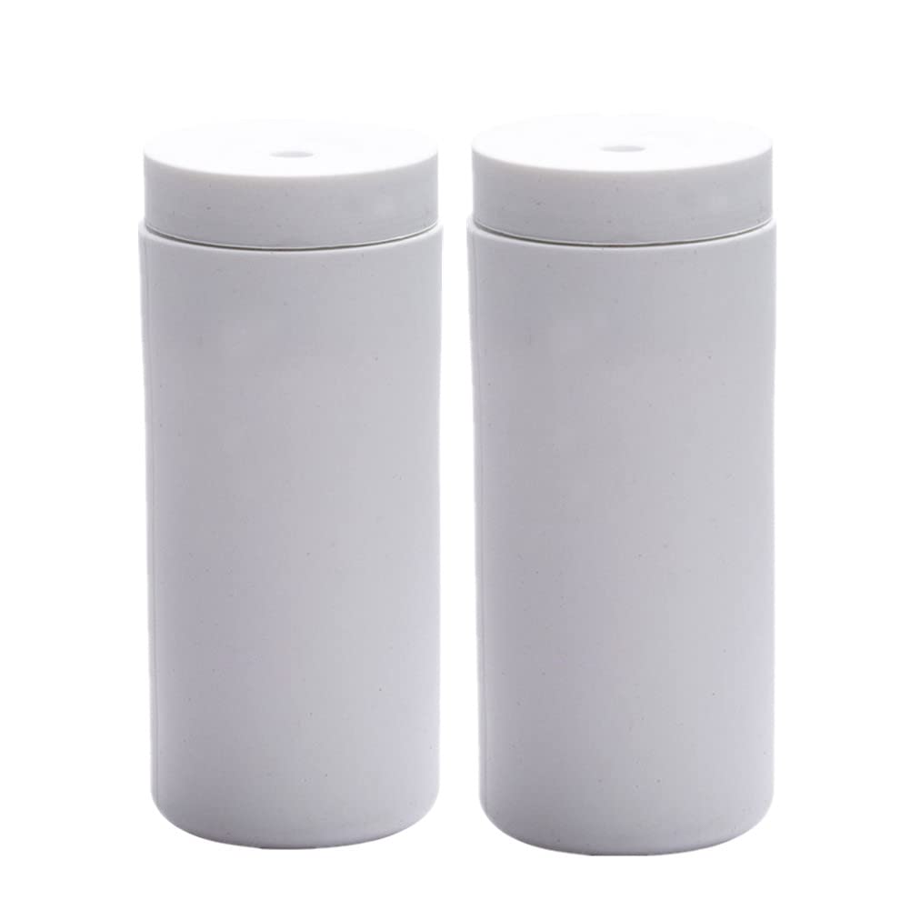 Garvee Lot de 2 distributeurs de liquide en silicone rechargeables blancs pour la cuisine et la salle de bain, compatibles avec le liquide vaisselle et le shampoing.