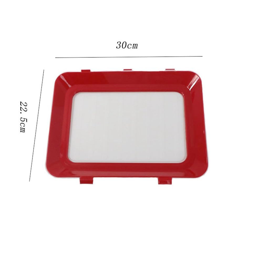 Plateau alimentaire réutilisable Garvee, en plastique Ermetico sans BPA, vert, pour réfrigérateur et pique-nique, empilable et pratique