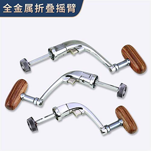 Moulinet de pêche universel Garvee avec poignée en métal, moulinet pliable pour la pêche en mer, léger et durable, robuste