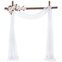Tissu Garvee pour arche de mariage, drapé en mousseline extensible pour cérémonie et fête, 60 x 550 cm, élégant, brillant et doux.