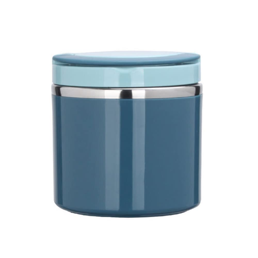Boîte à bento isotherme Garvee 630 ml en acier inoxydable avec poignée, idéale pour le travail et les voyages, bleue, taille unique.