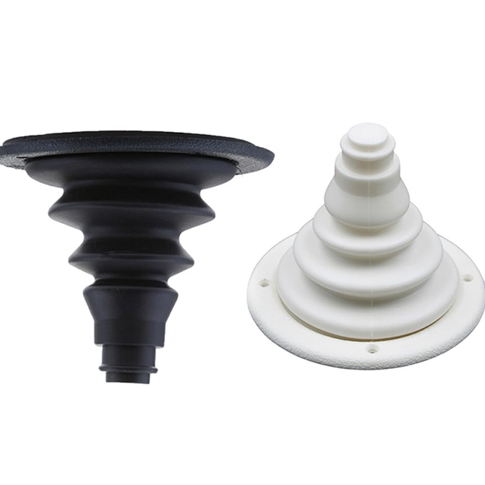 Câble de commande de gréement marin Garvee Well Boat 4 pouces (100 mm) avec protection en caoutchouc noir pour bateau, voiture ou yacht