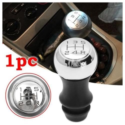 Pommeau de levier de vitesses Garvee 5 vitesses chromé MT pour voitures, durable, résistant aux rayures, universel, intérieur de voiture