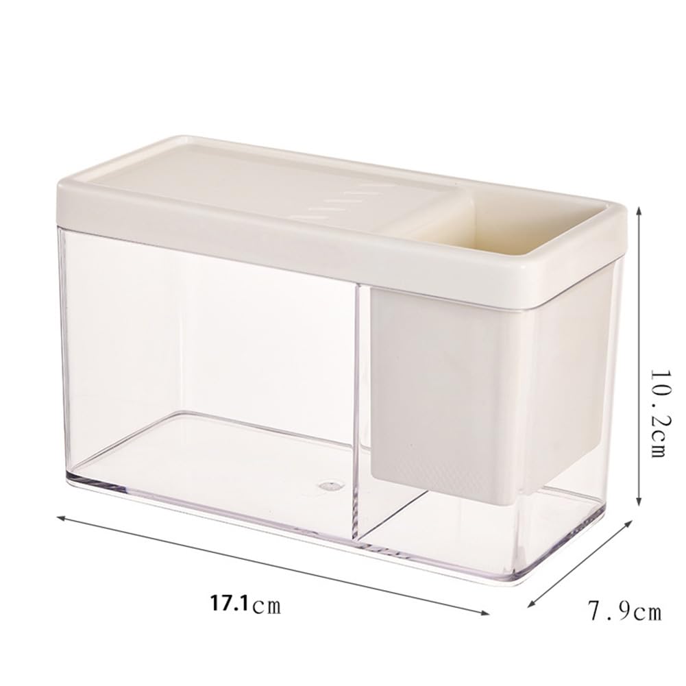 Kit de démarrage pour aquarium Garvee, petit aquarium avec trous d'aération, couleur crème, idéal pour bureau, salon ou appartement.