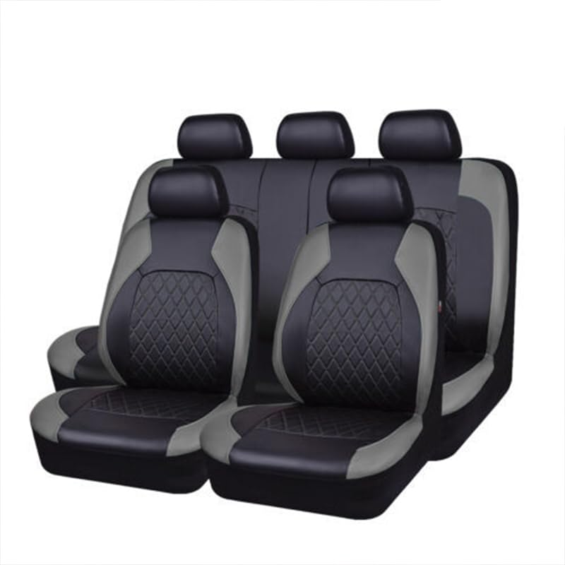 Ensemble de 9 housses de siège auto Garvee, imperméables et antidérapantes en cuir PU, compatibles avec les voitures, camions et SUV.