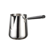 Casserole Garvee Pentolino en acier inoxydable avec poignée thermo-réfléchissante, graduation, bec verseur, répartition de la chaleur sur 3 niveaux pour la cuisson et la préparation du café, plusieurs tailles, argent