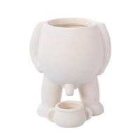 Pot de fleurs Garvee avec drainage, intérieur/balcon/bureau, céramique blanche, robuste, moderne, polyvalent