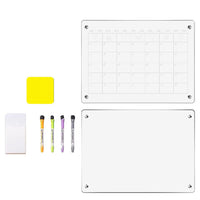 Calendrier magnétique Garvee en acrylique transparent pour réfrigérateur, réutilisable, pour bureau, maison et école, lot B