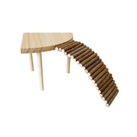 Plateforme d'escalade en bois Garvee pour hamsters, support et étagère en bois, jouet d'escalade Golden Bear à plusieurs niveaux, bois naturel marron