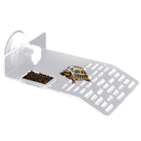 Plateforme de bronzage pour grande tortue Garvee avec 2 ventouses pour aquarium, blanche