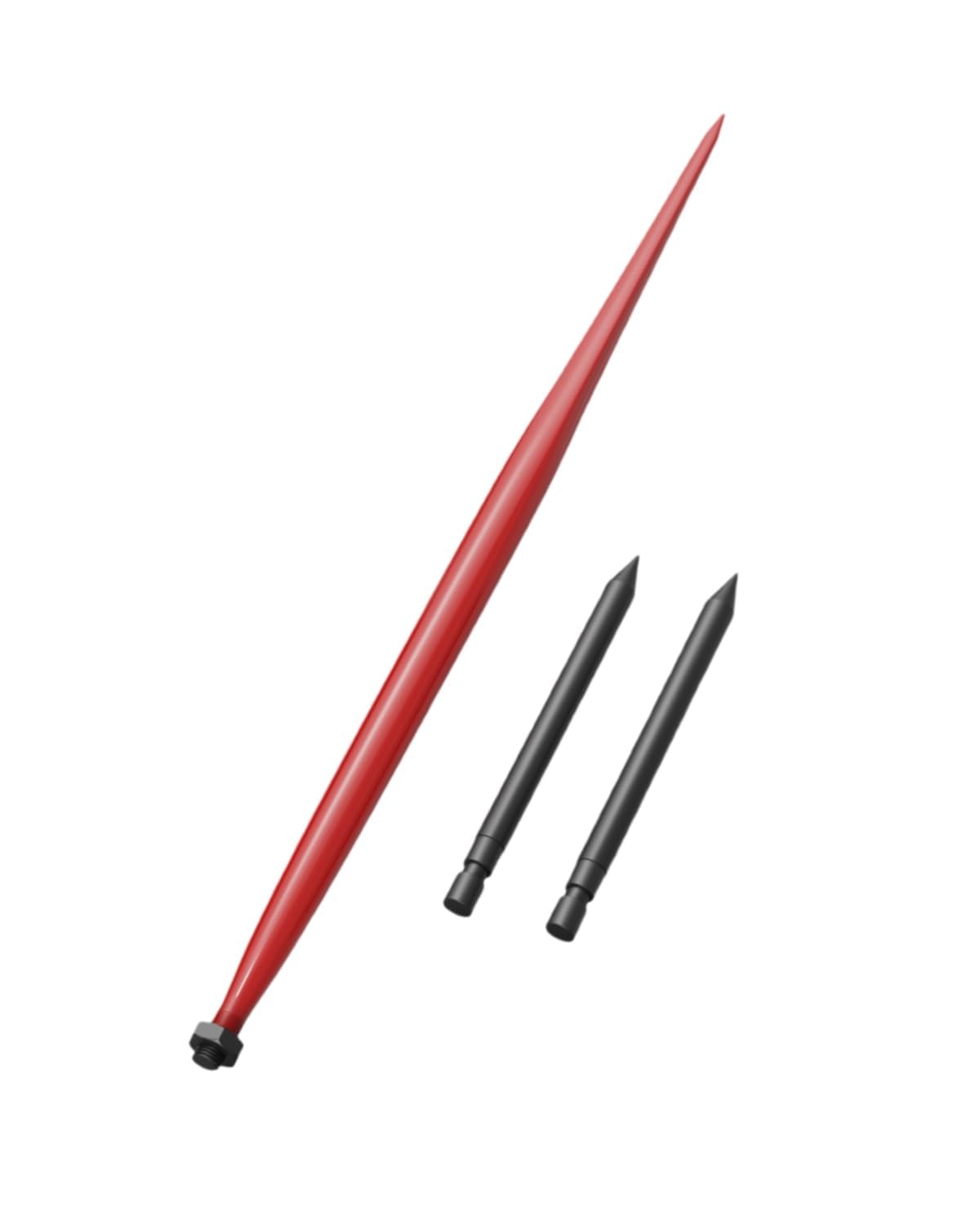 Garvee Accessoire de pointe à foin 124,5 cm avec capacité de 2041 kg, 2 pointes stabilisatrices de 43,2 cm, changement rapide, acier à ressort