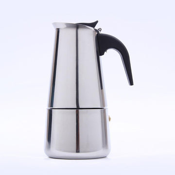 Cafetière italienne Garvee Moka, 6 tasses, en acier inoxydable, compatible induction, soupape de sécurité, poignée ergonomique, pour la maison et le bureau