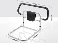 Garvee Aide au lit pour personnes âgées avec barrière de sécurité en acier au carbone, 74,5 × 56 × 49,5 cm, Noir