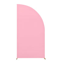 Arche de mariage Garvee - Housse extensible en spandex de 1,5 m (5 pi) en forme de croissant, élastique et réutilisable, blanche, idéale pour la décoration de mariages, d'anniversaires et de fêtes.