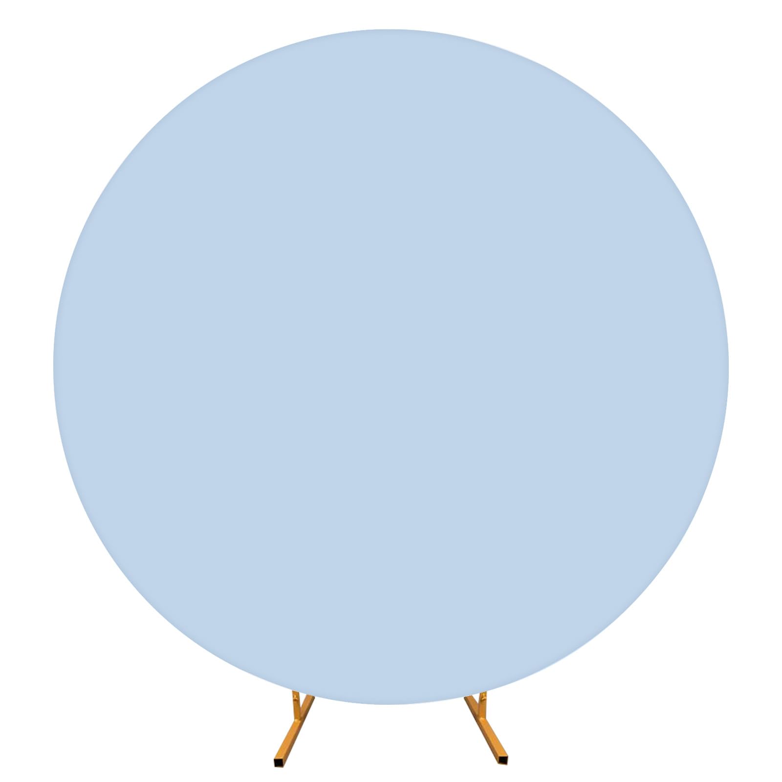 Garvee Toile de fond ronde de 2 m de diamètre pour arche de mariage, sans plis, en spandex extensible, idéale pour la photographie, les ballons, les fêtes prénatales et les mariages (blanc).