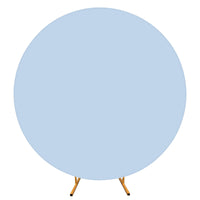 Garvee Toile de fond ronde de 2 m de diamètre pour arche de mariage, sans plis, en spandex extensible, idéale pour la photographie, les ballons, les fêtes prénatales et les mariages (blanc).
