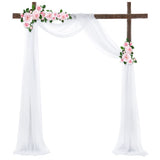 Tissu Garvee pour arche de mariage, drapé en mousseline extensible pour cérémonie et fête, 60 x 550 cm, élégant, brillant et doux.