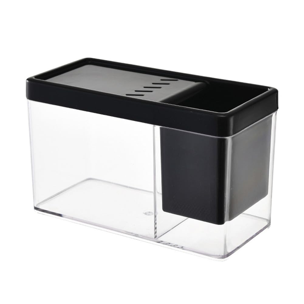 Kits de démarrage pour aquarium Garvee avec trous d'aération pour bureau, salon, appartement, petite taille, noir, sans lapins