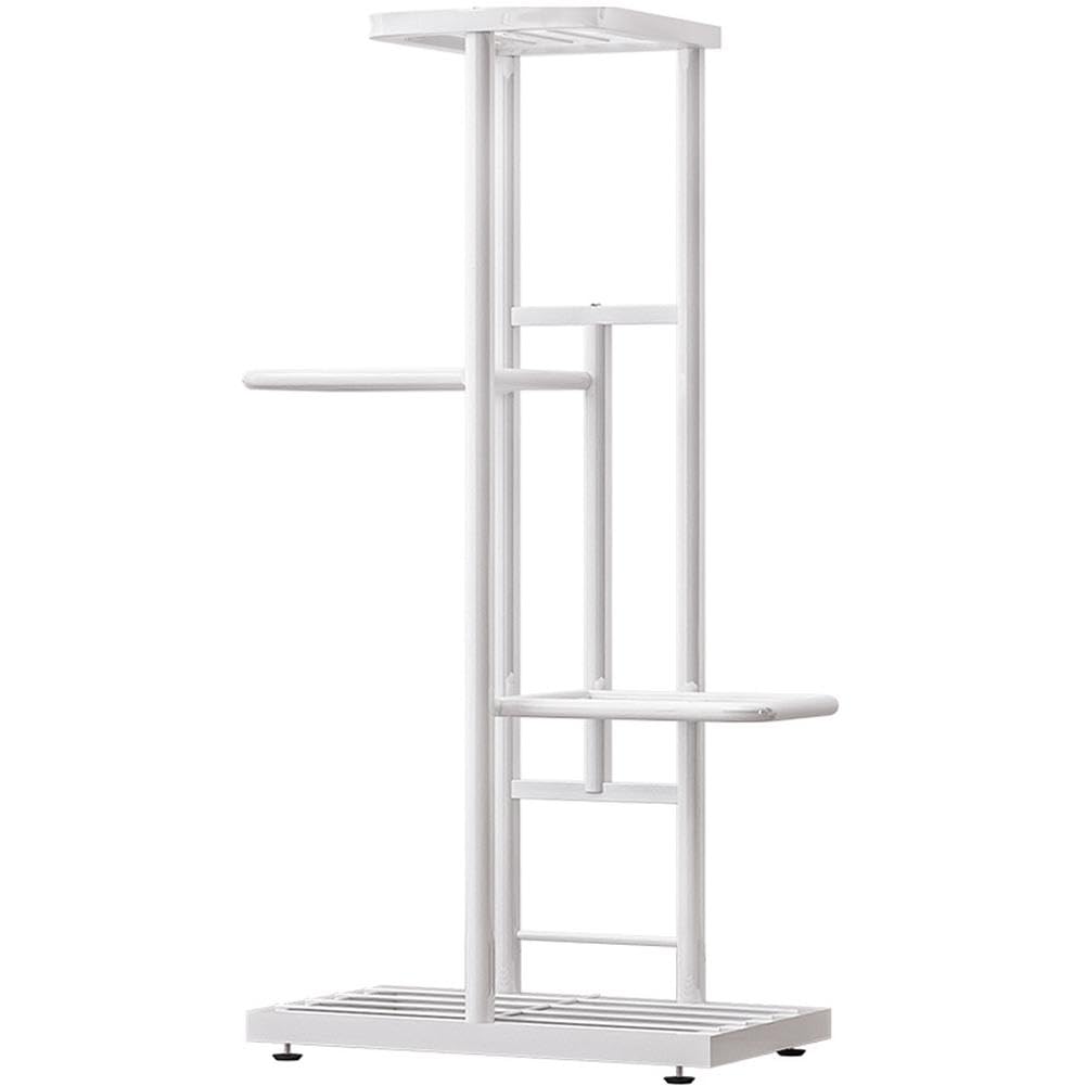 Étagère à plantes Garvee à 4 niveaux en métal, étagère d'angle, résistante à la rouille, blanche, pour salon et jardin, gain de place, facile à monter