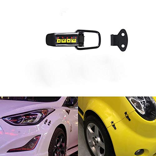 Kit de fixation rapide Garvee pour capot de voiture/camion, en fer noir, en forme de L. Pratique et durable.