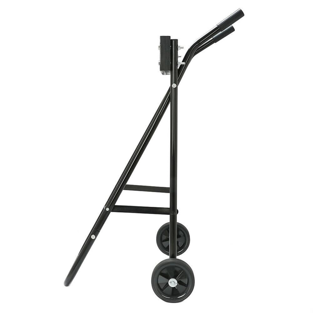 Chariot pour moteur hors-bord Garvee, capacité 85 kg, support pliable pour la réparation et le transport de bateaux, hauteur 99 cm, fer, noir