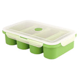 Conteneur de congélation en silicone Garvee pour aliments pour bébé avec couvercle, 4 compartiments, sans BPA, flexible, compatible lave-vaisselle, pour aliments pour bébé et glaçons, 250 ml, transparent - 