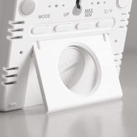 Réveil numérique LED Garvee avec aimant, affichage de la température, minuteur de cuisine, en plastique noir, idéal pour le bureau et la chambre.