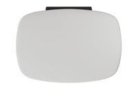 Poubelle de cuisine Garvee 50 L (13 gal) en métal avec couvercle, fermeture amortie, pédale, blanche, poignée ergonomique, compacte, idéale pour la cuisine et le bureau.