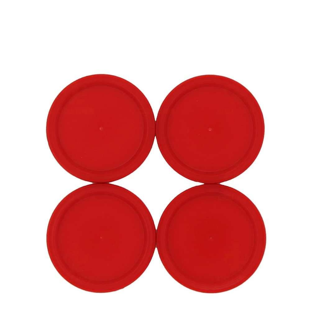 Ensemble d'accessoires de hockey sur air Garvee : 2 broches de 60 mm, 4 disques de 51 mm, en résine rouge, pour enfants et adolescents, table de jeu