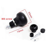 Poignée de volant Garvee 8 mm pour chariots élévateurs et tracteurs, en ABS, surface lisse, noire.